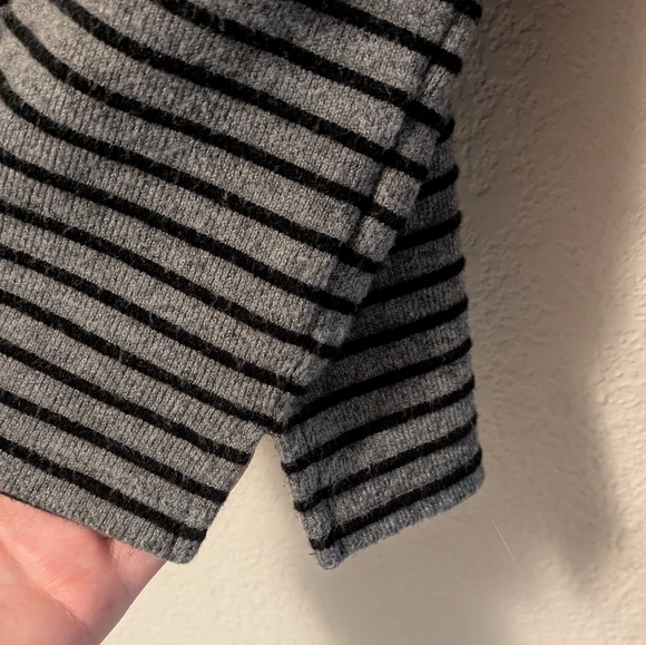 Sanctuary Black and Gray Striped Long Sleeve Sweater - Picture 6 of 6
